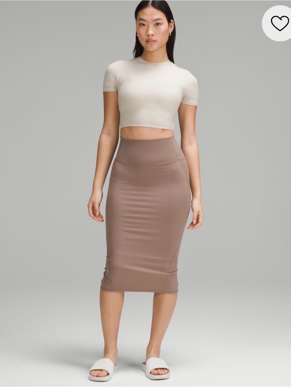 Nulu Slim-Fit High-Rise Midi Skirt Sz 4